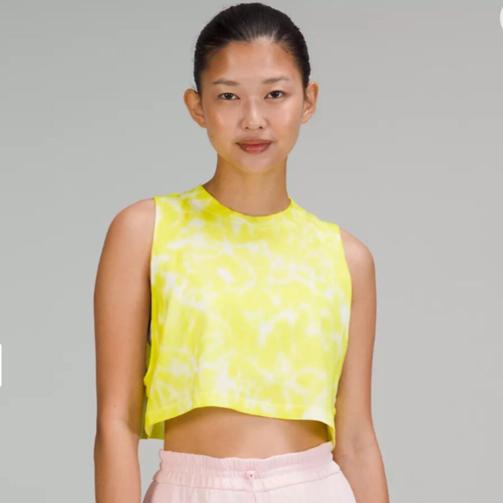 Brand New Lululemon All Yours Cropped Cotton Tank Top *Tie Dye